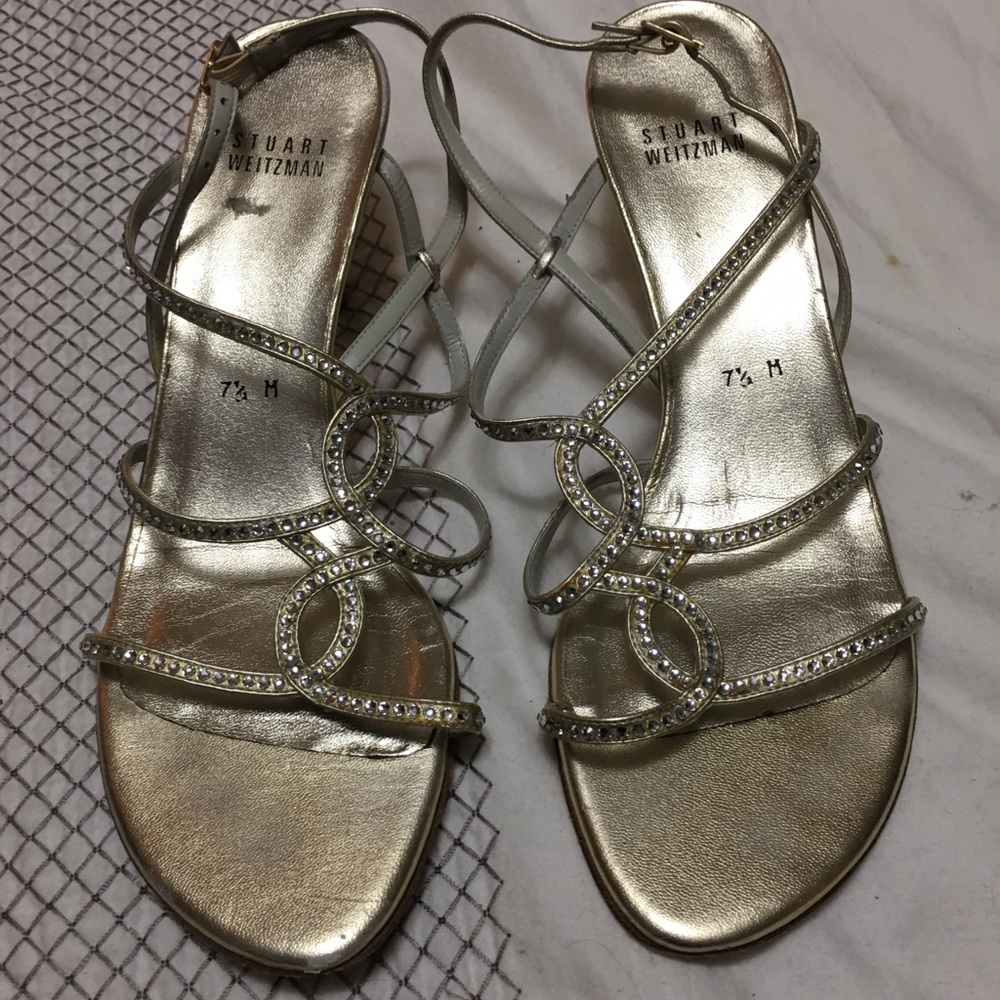Women’s Stuart Weitzman Golden Strap Heels